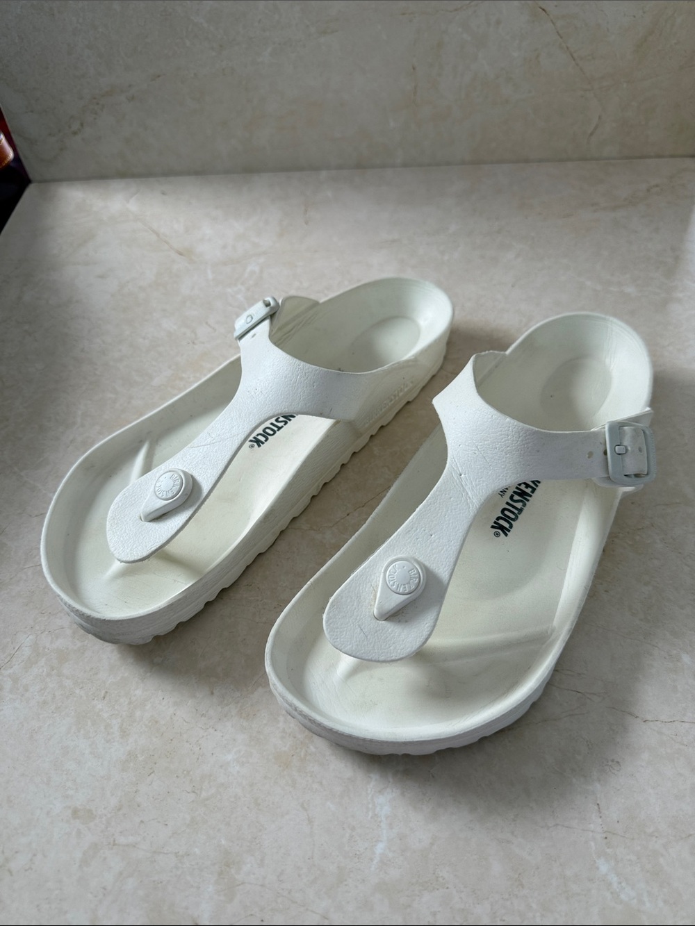 Birkenstock White EVA Gizeh Women's Thong Sandals